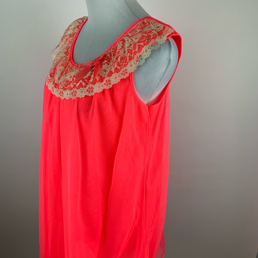 Vintage Radcliffe Lace Trim Night Gown Sz Medium - Picture 5 of 10